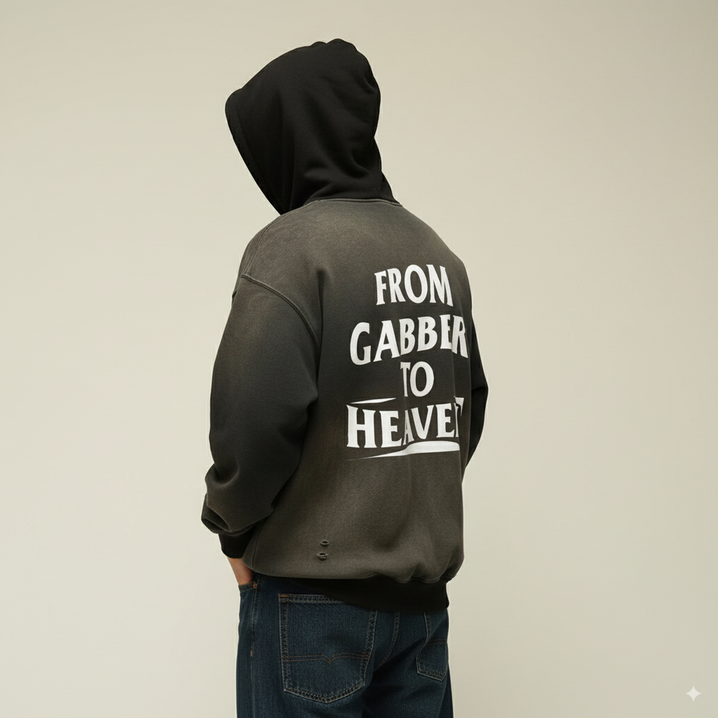 GABBER TO HEAVEN BASIC Sudadera Zip Oversize Unisex
