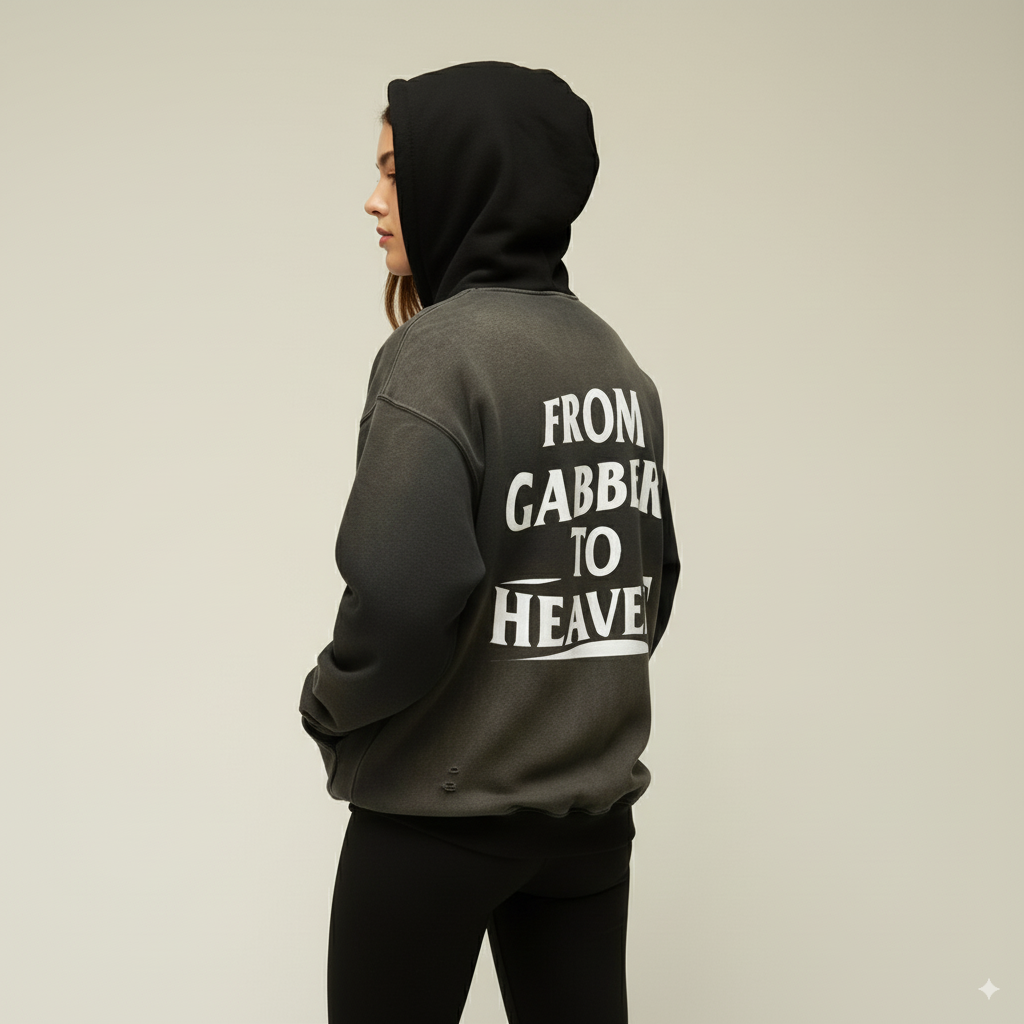 GABBER TO HEAVEN BASIC Sudadera Zip Oversize Unisex