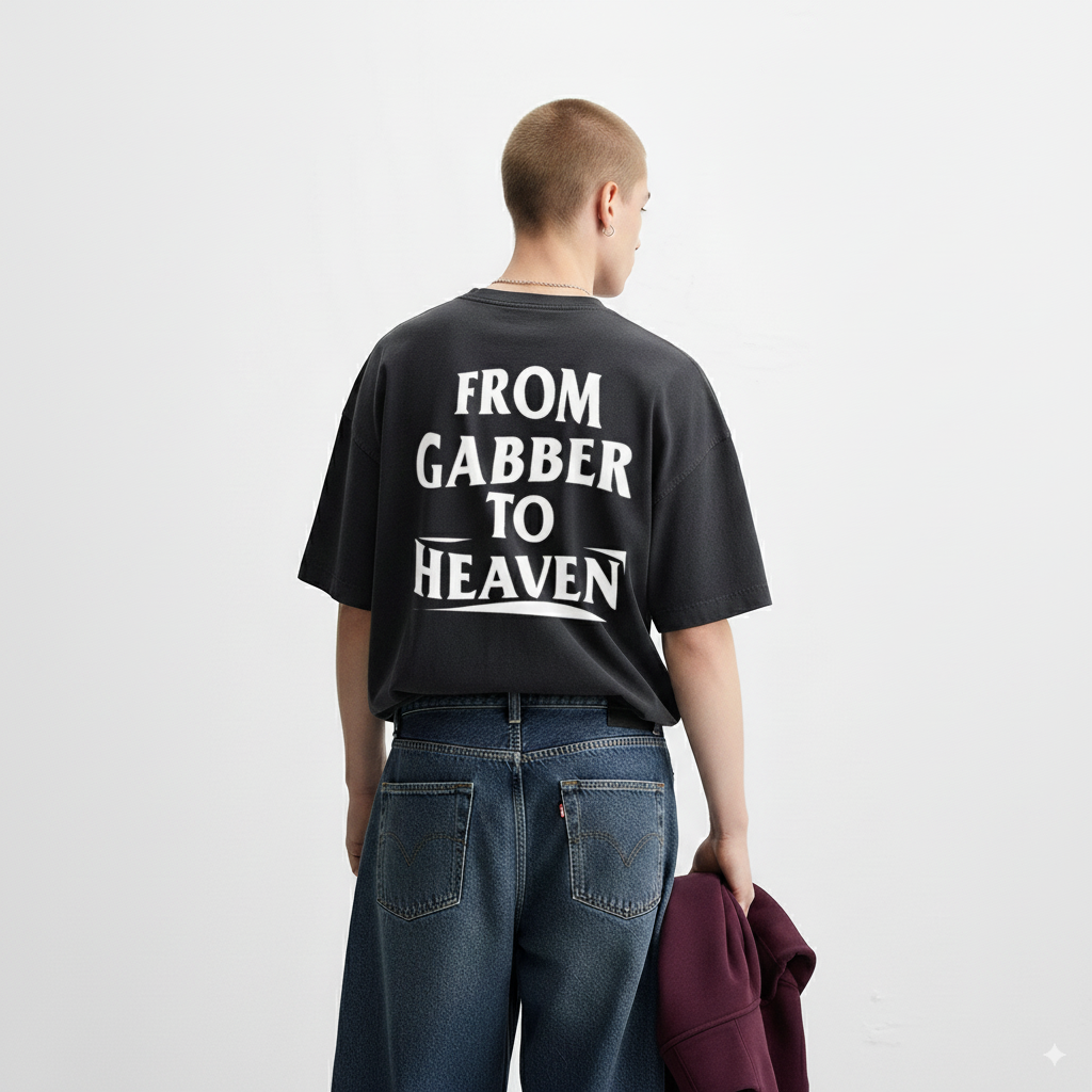 GABBER TO HEAVEN BASIC Camiseta Oversize Unisex